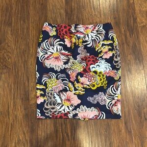 New York & Co. Floral Print Stretch Skirt - XL
